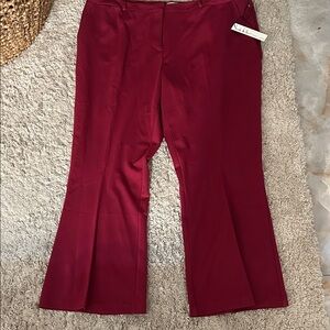 Nicole Miller Burgundy Pants plus size dress pants